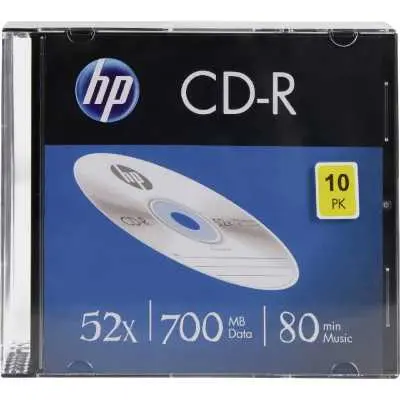 CD DISK HP CD-R, 700MB, 52x, vékony tok,1db - CDH7052V10 fotó