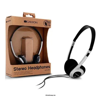 Headphones Dynamic, 20Hz-20kHz, Cable, 1.8m Silver/Black, Ret., 6 CNF-HP01 fotó