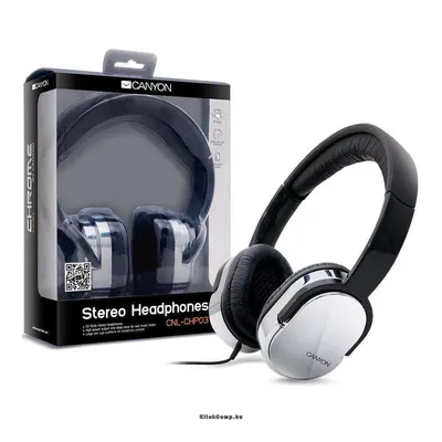 Headphones Cable Chrome Black, Ret. Blister CNL-CHP03 fotó