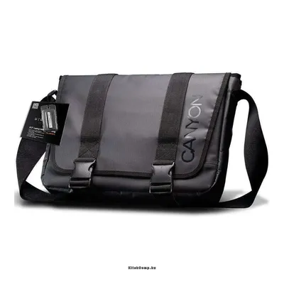 Bag Messenger for 13.3" notebook, Polyvinyl Chloride, Black, Stealth CNL-MBNB08 fotó