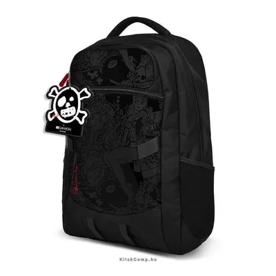 15.6” Laptop Backpack in black with Tattoo printing, water resistant, durable materials CNL-TNB17 fotó