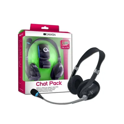 Web Camera 1.3Mpixel, 1 6", CMOS, USB 2.0 and headset with microphone Black Blue CNR-CP3G1 fotó