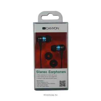 fülhallgató fekete kék CNR-EP08NBL fotó