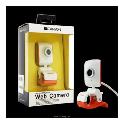 Web Camera 1.3Mpixel, 1 6", CMOS, USB 2.0 White Orange CNR-WCAM513G1 fotó