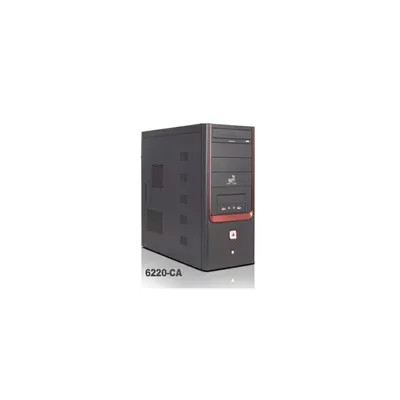 6220-CA 450W 12 cm fekete-piros ATX ház 2 év CODEGEN48062 fotó