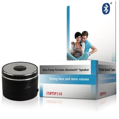 Hordozható Bluetooth hangszóró, fekete