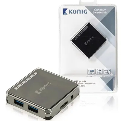 USB HUB USB3.0 4 PORTOS - Már nem forgalmazott termék CSU3H4P100BL fotó