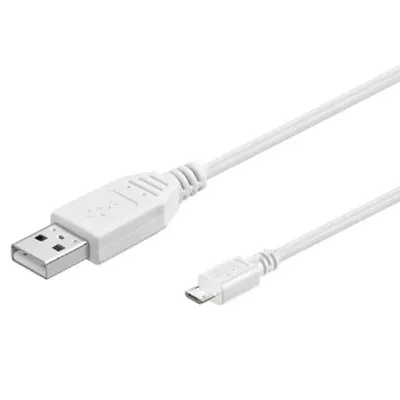 USB KÁBEL VCOM USB 2.0, MICRO USB 0,5M FEHÉR (CU271W0.5M) CU271W0.5M fotó