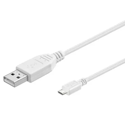 USB KÁBEL VCOM USB 2.0, MICRO USB 0,5M FEHÉR CU271W0.5M fotó