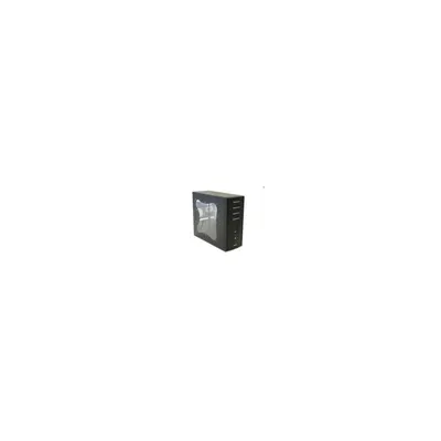 Midi ház,0táp,fekete,plexi,USB CX3159T fotó