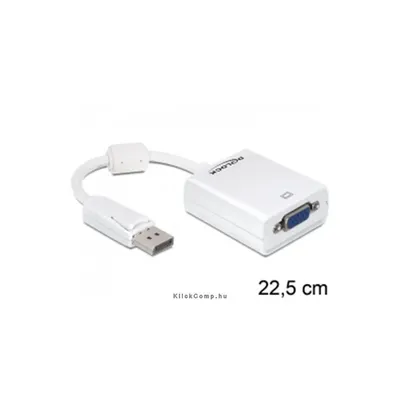 Adapter Displayport male > VGA 15tűs female Delock DELOCK-61766 fotó