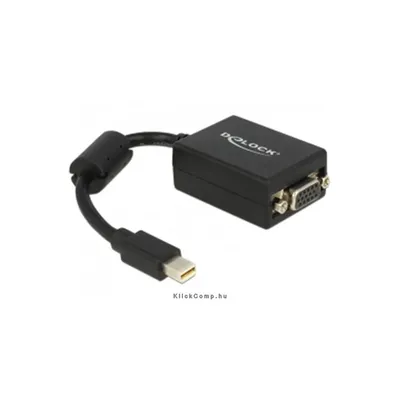 adapter mini Displayport > VGA 15 pin anya fekete Delock DELOCK-65256 fotó