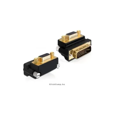 Adapter VGA female > DVI 24+5 pin male 270° DELOCK-65261 fotó