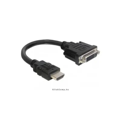 Adapter HDMI male DVI 24+1 female 20 cm Delock DELOCK-65327 fotó