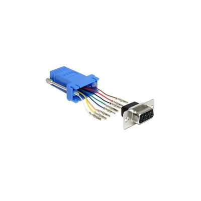 Delock 65430 sub-D 9pin anya-RJ45 anya adapter szerelő készlet DELOCK-65430 fotó