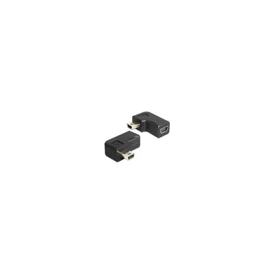 USB-B mini 5 pin apa / anya adapter 90°-ban elforgatott DELOCK-65448 fotó