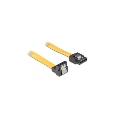 SATA sárga, lefele/egyenes csatlakozó (fémlappal) 50cm összekötő kábel - Már nem forgalmazott termék DELOCK-82479 fotó