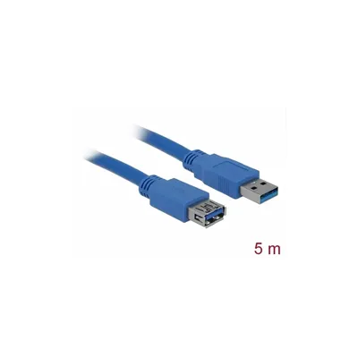 USB hosszabbító-kábel 5m USB-A 3.0 -> USB-A 3.0 apa anya kék - Már nem forgalmazott termék DELOCK-82541 fotó