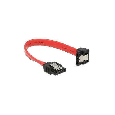 kábel SATA3, egyenes lefelé, csatl. fémlappal Max.: 6Gb s 0.1m Delock - Már nem forgalmazott termék DELOCK-83976 fotó