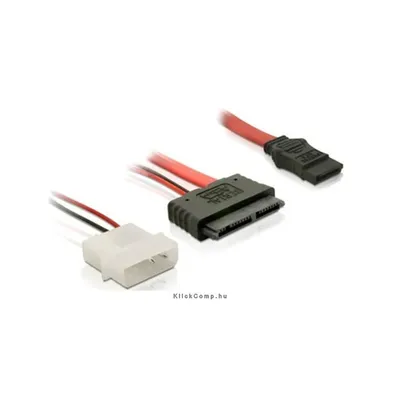 SATA kábel Micro SATA anya + 2 tűs hálózati SATA átalakító kábel Deloc DELOCK-84384 fotó