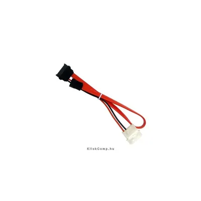 SATA kábel Slimline female + 2pin power > SATA DELOCK-84390 fotó