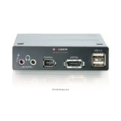 3.5“ Multipanel eSATAp USB 2.0 FireWire HD-Audio Delock DELOCK-91477 fotó