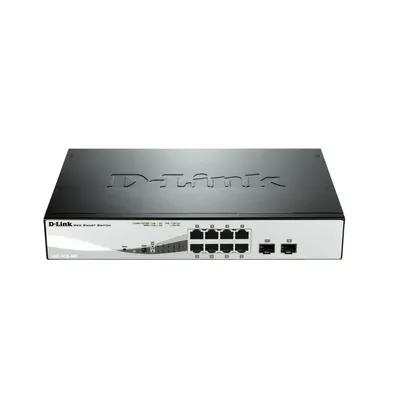 8 port Switch 10/100/1000 Gigabit PoE Smart Switch including 2 Combo 1000BaseT/S DGS-1210-08P fotó