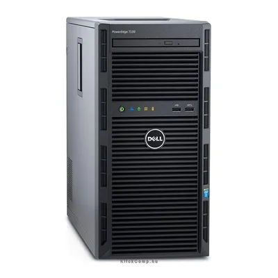 DELL PowerEdge T130, Intel Xeon E3-1280 v5 3.7GHz, 8M Cache 4C 8T Turbo 80W, no UDIMM 2133MHz ECC, no HDD, up to 4x 3.5&#34; Cabled HDD, no raid, DVD+ -RW, USB mouse and HU keyboard, iDRAC8 Ent., 3y NBD DPET130-X1280-11 fotó