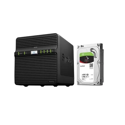 NAS 4 HDD hely Synology DiskStation DS418j NAS 4TB +1db Seagate Ironwolf 4TB +SRS 2év DS418j-4TB fotó