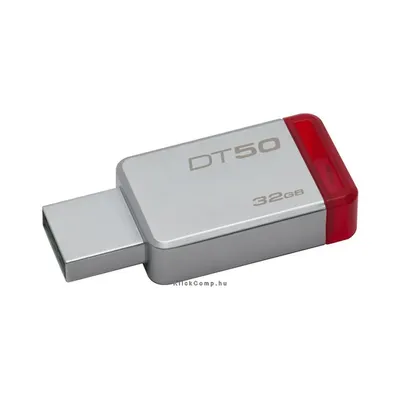 32GB PenDrive USB3.0 Ezüst-Piros Kingston DT50/32GB Flash Drive DT50_32GB fotó