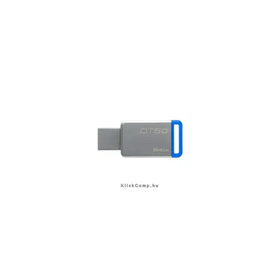 64GB PenDrive USB3.0 Ezüst-Kék Kingston DT50/64GB Flash Drive DT50_64GB fotó