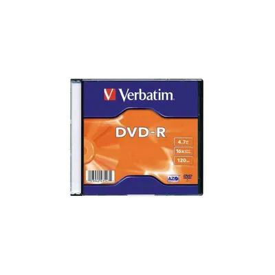DVD DISK -R 4.7GB VERBATIM 16x vékony tok - Már nem forgalmazott termék DVDV-16V1 fotó