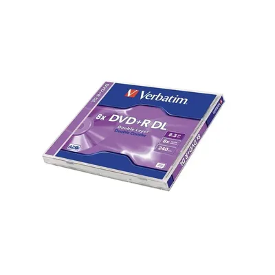 DVD+R lemez, kétrétegű, 8,5GB, 8x, normál tok, VERBATIM - Már nem forgalmazott termék DVDV-8DL fotó