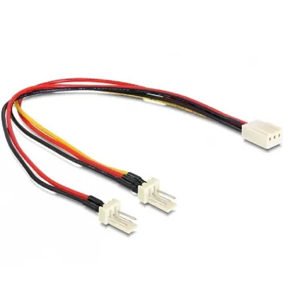 Kábel Molex 3 pin female - 2 x Molex 3 pin male (fan) 22cm - Már nem forgalmazott termék DeLock-89343 fotó