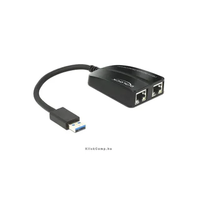 USB3.0 - 2x Gigabit LAN 10 100 1000Mb s Delock-62583 fotó