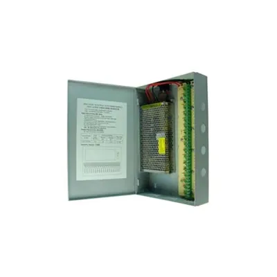 kamera tápegység 12VDC 15A, 18db sorkapocs kimenet, falra szerelhető, fém doboz EN-PSU18CH15A fotó