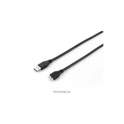 USB 3.0 A-microB 10pin kábel, apa/apa, duplán árnyékolt, 2m Delock EQUIP-128397 fotó