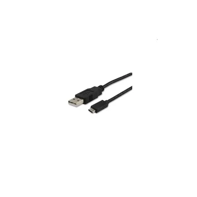 Kábel USB-C 2.0 to USB-A, apa apa, 1m fekete EQUIP-12888107 fotó