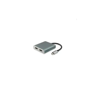 Átalakító USB Type-C -ről 2xHDMI -re apa/anya EQUIP-133464 fotó