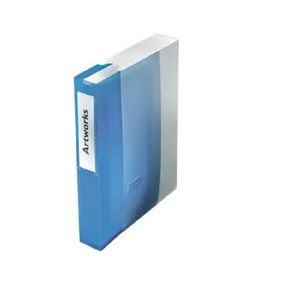 CD DVD-mappa műanyag tokkal 48 db-os áttetsző kék ESSELTE-67083 fotó