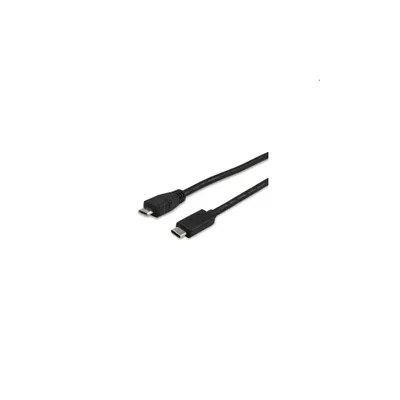 Kábel USB-C -> USB MicroB 2.0 kábel, apa apa, 1m fekete Equip Equip-12888407 fotó
