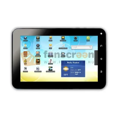 FunScreen SOL 7C23 TABLET PC 7&#34; 480x800, 1,5GHz, 512MB+4GB, Android 2.3, Micro SD, G-Sensor, Wi-Fi + Magyar nyelvű FUNSTABLETSOL7C23 fotó
