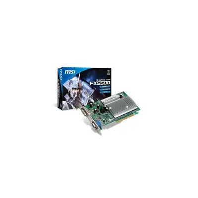 VGA MSI  nVidia DDR 256 MB 128 bit AGP videokártya(3év) - Már nem forgalmazott termék FX5500-D256H fotó