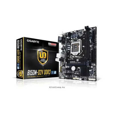 Alaplap B150 LGA1151 mATX Gigabyte B150M-D2V GA-B150M-D2V fotó