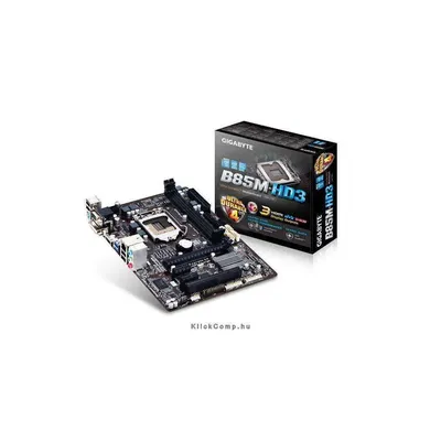 Alaplap B85M skt1150 B85 2xDDR3 1600MHz 1xGBE LAN 4xSATA3 8xUSB2.0 4xUSB3.0 GIGABYTE B85M-HD3 GA-B85M-HD3 fotó