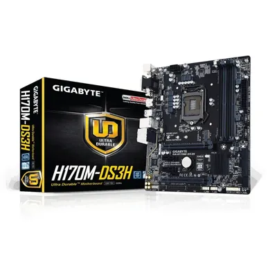 Alaplap H170 LGA1151 mATX Gigabyte H170M-DS3H GA-H170M-DS3H fotó