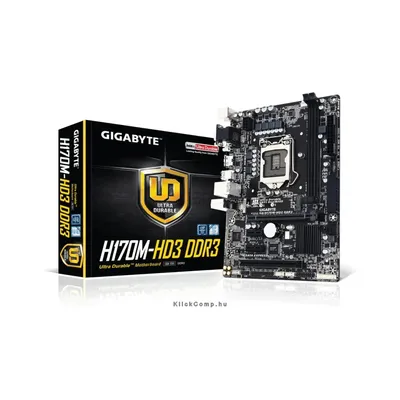 Alaplap H170 LGA1151 mATX Gigabyte H170M-HD3 DDR3 Intel GA-H170M-HD3-DDR3 fotó