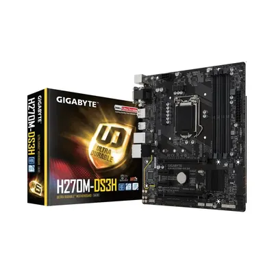 Alaplap H270 LGA1151 mATX Gigabyte H270M-DS3H Intel GA-H270M-DS3H fotó