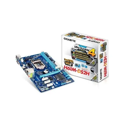 H61M-DS2H mATX skt1155 H61, 2xDDR3 1333MHz, 1xGBE LAN, 8xUSB2.0 GA-H61M-DS2H fotó