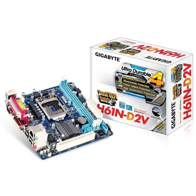 H61N-D2V mini-ITX skt1155 H61, 2xDDR3 1600MHz, 1xGBE LAN, 8xUSB2.0 GA-H61N-D2V fotó